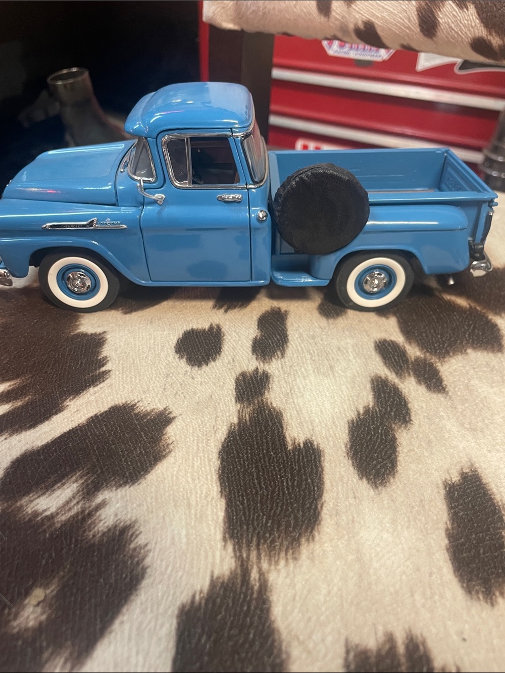 Franklin Mint Light Blue Classic Pickup Toy Truck 58 Chevy